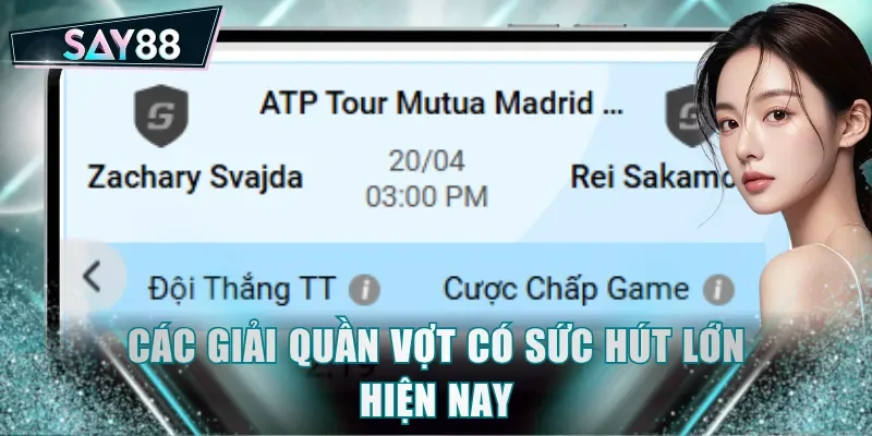 Các giải quần vợt có sức hút lớn hiện nay
