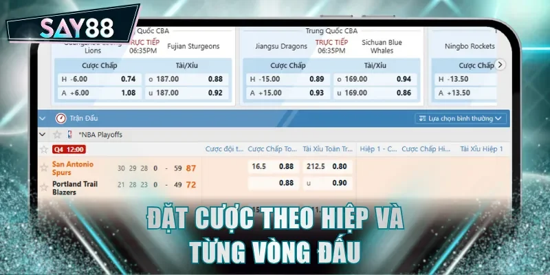 Đặt cược theo hiệp và từng vòng đấu