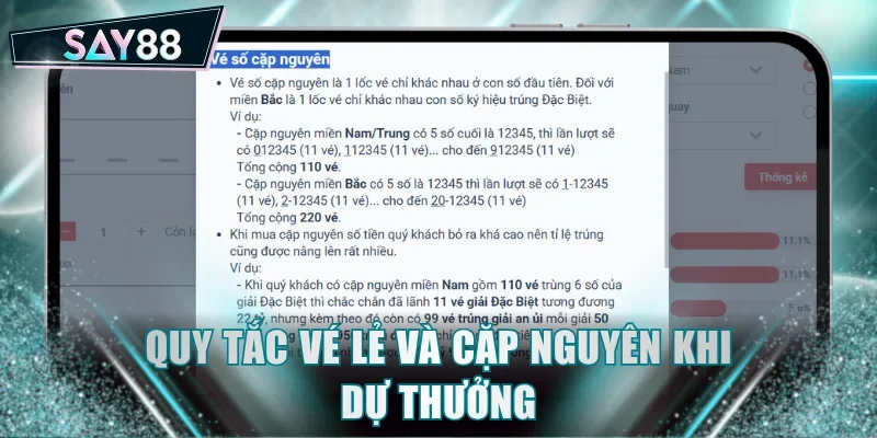 Quy tắc vé lẻ và cặp nguyên khi dự thưởng
